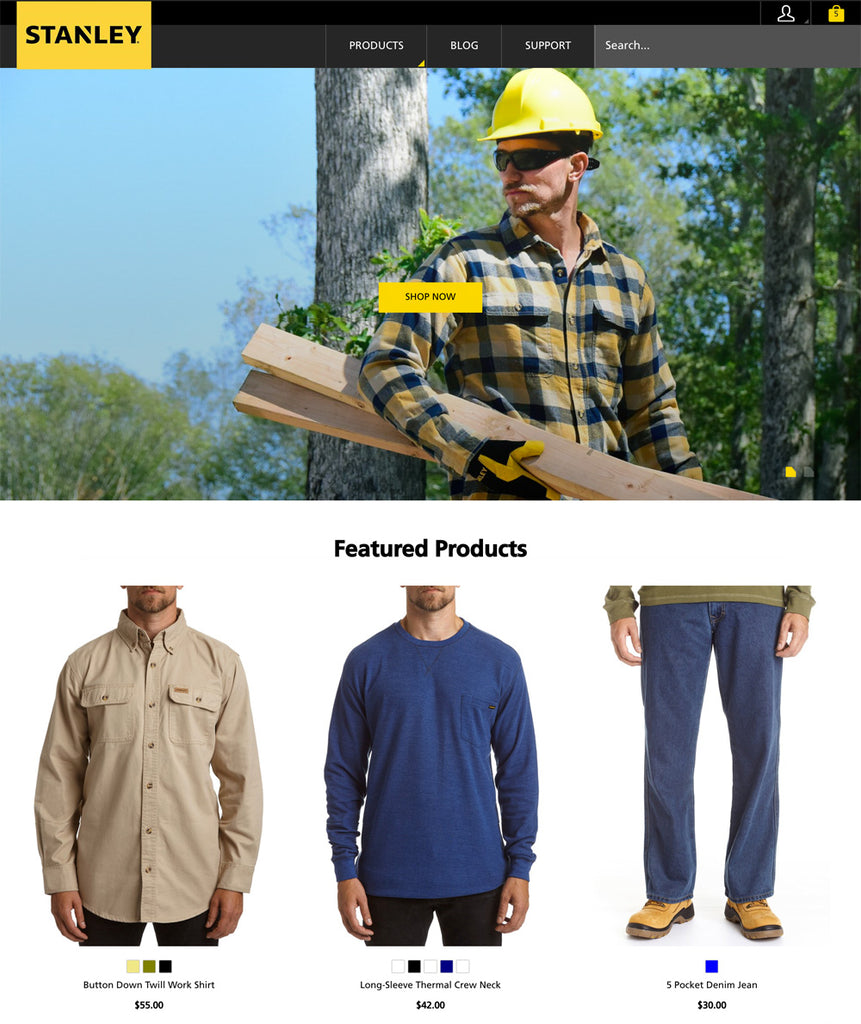 Tweaking Kagami Theme for Stanley Work Wear Shopify Store